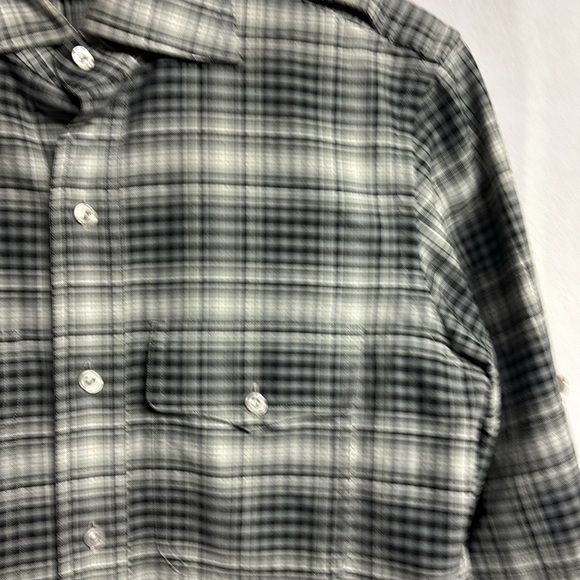 Tom Ford Men’s Grey Grand Check Western Shirt Size 15.5 Neck /US Large - Picture 7 of 11